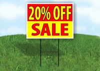 20% off SALE RED YELLOW Plastic Yard Sign ROAD SIGN with Stand