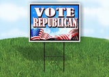 VOTE REPUBLICAN SKY FLAG 18 in x 24 in Yard Sign Road Sign with Stand