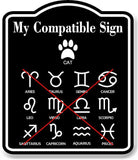 My Compatible Zodiac Sign Is A Cat BLACK Aluminum Composite Sign