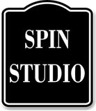 Spin Studio BLACK Aluminum Composite Sign