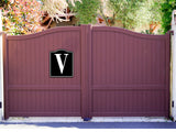 Letter V Bin Aisle Row Marker Label BLACK Aluminum Composite Sign