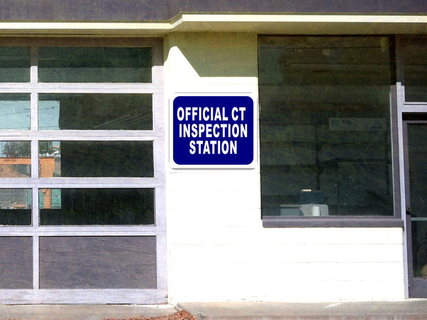 CT OFFICIAL INSPECTION STATION Aluminum Composite Sign – Work House signs