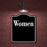 Women BLACK Aluminum Composite Sign