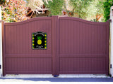 Welcome Y'all Yellow Pineapples BLACK Aluminum Composite Sign