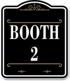 Booth 2 Vintage BLACK Aluminum Composite Sign