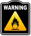 Warning Oxidsing Caution OSHA Danger BLACK Aluminum Composite Sign