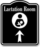 Lactation Room Up Arrow BLACK Aluminum Composite Sign