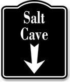 Salt Cave Down Arrow BLACK Aluminum Composite Sign