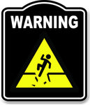 Warning Falling Through Drop Repair OSHA Danger BLACK Aluminum Composite Sign