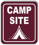 CAMP SITE CAMPING  Metal Aluminum Composite Sign