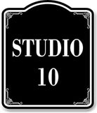 Studio 10 BLACK Aluminum Composite Sign