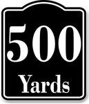 500 Yards Distance Marker Running Race  Marathon BLACK  Aluminum Composite Sign