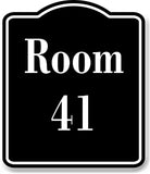 Room 41 Number Building BLACK Aluminum Composite Sign