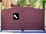 45 degree Up Left Arrow Directional BLACK Aluminum Composite Sign