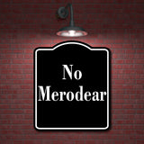 No Merodear Spanish Muestra al aire libre firmar BLACK Aluminum Composite Sign