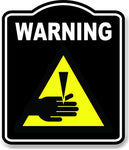 Warning cutting Repair Caution OSHA Danger BLACK Aluminum Composite Sign