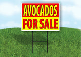 Avocados FOR SALE RED YELLOW Plastic Yard Sign ROAD SIGN with Stand