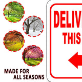 Deliveries This Way w/ Left Arrow Outdoor Aluminum composite sign