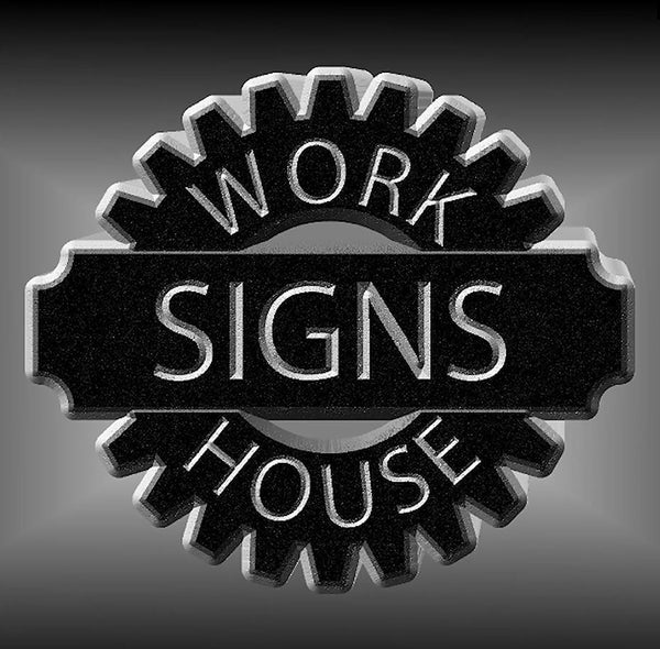 New Menu Elegant BLACK Aluminum Composite Sign – Work House signs