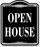 Open House BLACK Aluminum Composite Sign