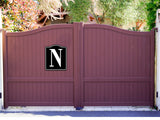 Letter N Bin Aisle Row Marker Label BLACK Aluminum Composite Sign