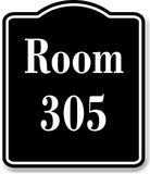 Room 305 Number Building BLACK Aluminum Composite Sign
