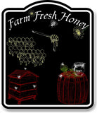 Farm Fresh Honey Bees BLACK Aluminum Composite Sign