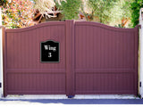 Wing 3 BLACK Aluminum Composite Sign