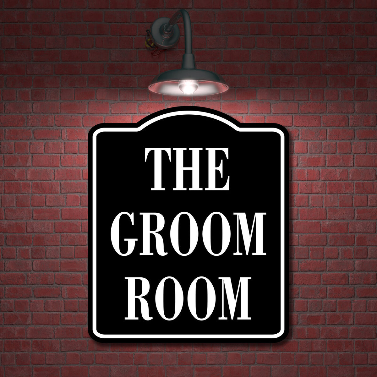The Groom Room BLACK Aluminum Composite Sign – Work House signs