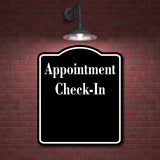 Appointment Check-In BLACK Aluminum Composite Sign