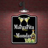 Margarita Monday BLACK Aluminum Composite Sign