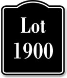 Lot 1900 Building Site BLACK Aluminum Composite Sign