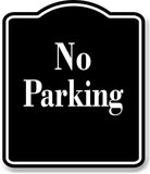 No Parking Elegant BLACK Aluminum Composite Sign