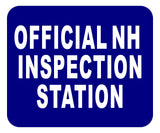 NH OFFICIAL INSPECTION STATION Aluminum Composite Sign