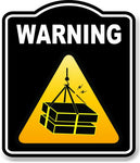 Warning Overhead Crane Risk Caution OSHA Danger BLACK Aluminum Composite Sign