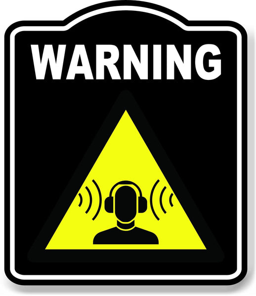 Warning High Volume Risk Caution OSHA Danger BLACK Aluminum Composite Sign
