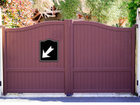 45 degree Down Left Arrow Directional BLACK Aluminum Composite Sign