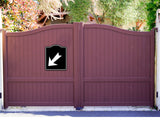 45 degree Down Left Arrow Directional BLACK Aluminum Composite Sign