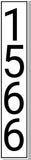 CUSTOM 102 Vertical Address signs 3.5"x20", 4" high numbers