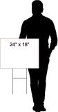 Trump 2024 Shooting at Donald Trump Rally Double Sided 18x24 in Yard Road Sign w/Stand