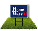 ECO HARRIS WALZ 24 RED LINE Double Sided 12x16 in Yard Road Sign w/Stand