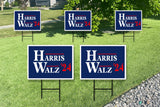 ECO HARRIS WALZ 24 RED LINE Double Sided 12x16 in Yard Road Sign w/Stand
