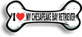 I Love My Chesapeake Bay Retriever Car Magnet Bumper Sticker 3"x7"
