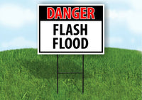 DANGER FLASH FLOOD Plastic Yard Sign ROAD SIGN with Stand