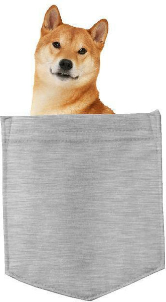 Shiba Inu Dog in pocket Fridge Car Magnet Bumper Sticker App size 4"x7"