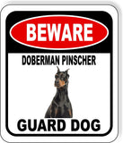 BEWARE DOBERMAN PINSCHER GUARD DOG Metal Aluminum Composite Sign
