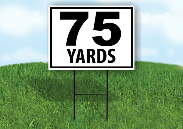 75 YARDS DISTANCE MARKER TARGET RUNNING Plastic Yard Sign ROAD SIGN with Stand