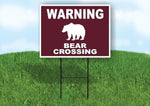 WARNING  BEAR CROSSING TRAIL Yard Sign Road with Stand LAWN SIGN