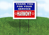 HARMONY THANK YOU SERVICE 18 in x 24 in Yard Sign Road Sign with Stand