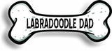 Dog Dad Labradoodle Bone Car Magnet Bumper Sticker 3"x7"